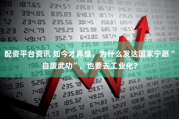 配资平台资讯 如今才弄懂,为什么发达国家宁愿“自废武功”,也要去工业化?